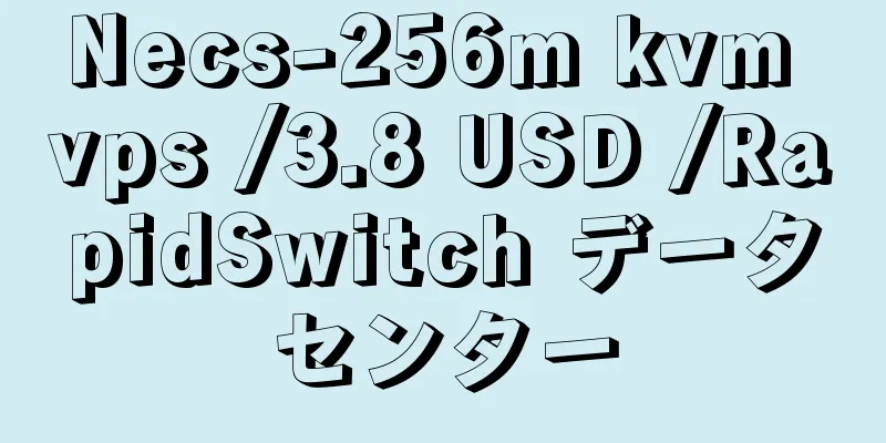 Necs-256m kvm vps /3.8 USD /RapidSwitch データセンター