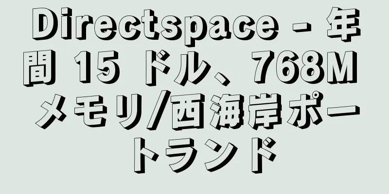 Directspace - 年間 15 ドル、768M メモリ/西海岸ポートランド