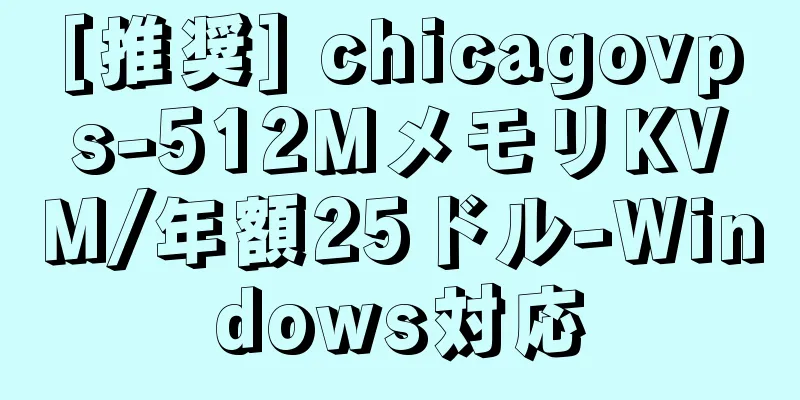 [推奨] chicagovps-512MメモリKVM/年額25ドル-Windows対応