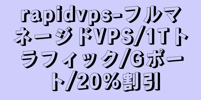 rapidvps-フルマネージドVPS/1Tトラフィック/Gポート/20%割引