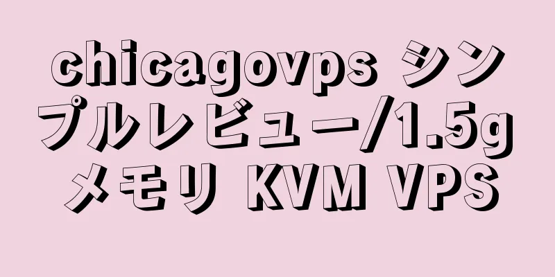 chicagovps シンプルレビュー/1.5g メモリ KVM VPS