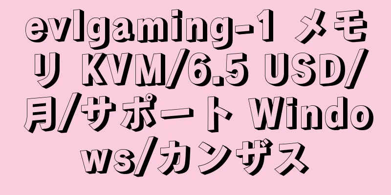 evlgaming-1 メモリ KVM/6.5 USD/月/サポート Windows/カンザス