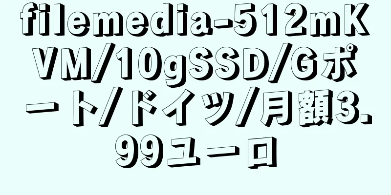 filemedia-512mKVM/10gSSD/Gポート/ドイツ/月額3.99ユーロ