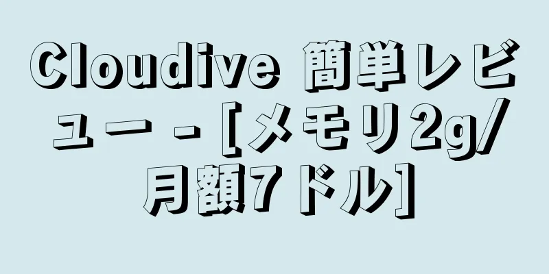 Cloudive 簡単レビュー - [メモリ2g/月額7ドル]