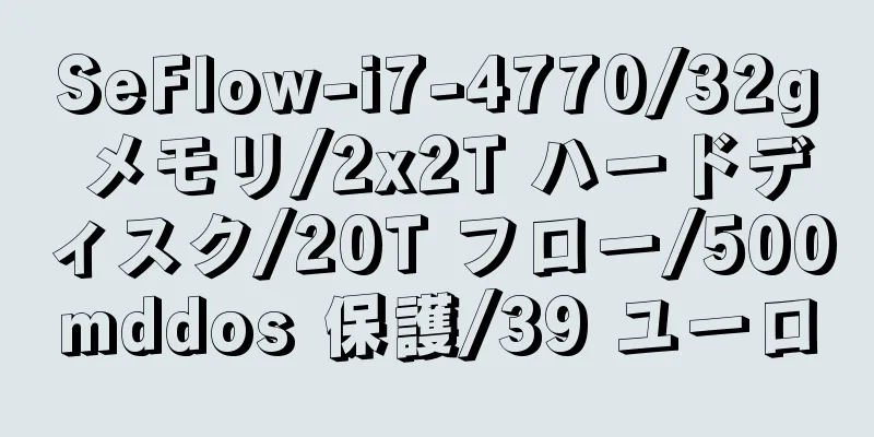 SeFlow-i7-4770/32g メモリ/2x2T ハードディスク/20T フロー/500mddos 保護/39 ユーロ