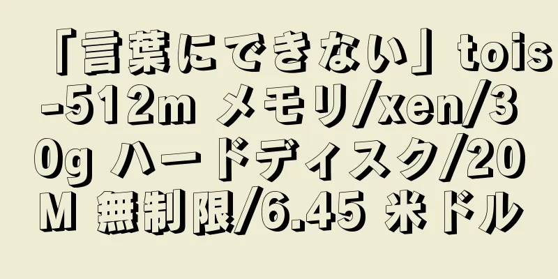 「言葉にできない」tois-512m メモリ/xen/30g ハードディスク/20M 無制限/6.45 米ドル