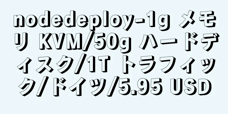 nodedeploy-1g メモリ KVM/50g ハードディスク/1T トラフィック/ドイツ/5.95 USD
