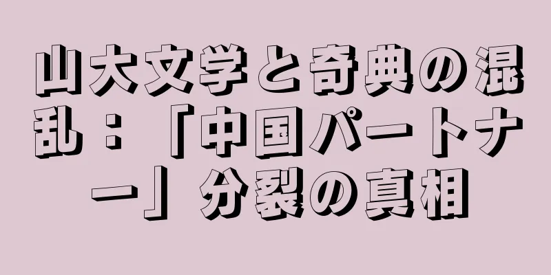 山大文学と奇典の混乱：「中国パートナー」分裂の真相
