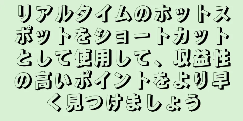 リアルタイムのホットスポットをショートカットとして使用して、収益性の高いポイントをより早く見つけましょう