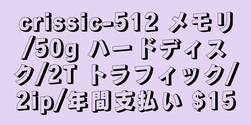 crissic-512 メモリ/50g ハードディスク/2T トラフィック/2ip/年間支払い $15