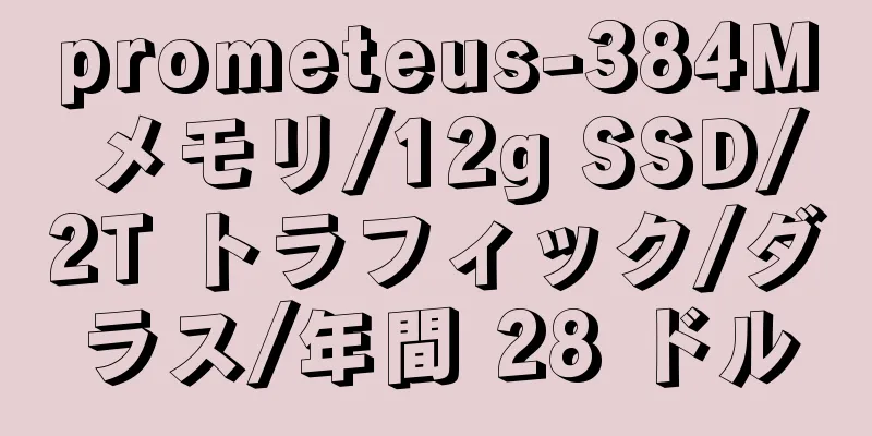 prometeus-384M メモリ/12g SSD/2T トラフィック/ダラス/年間 28 ドル