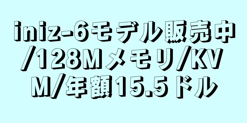 iniz-6モデル販売中/128Mメモリ/KVM/年額15.5ドル