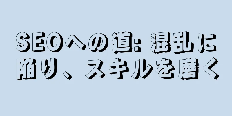 SEOへの道: 混乱に陥り、スキルを磨く