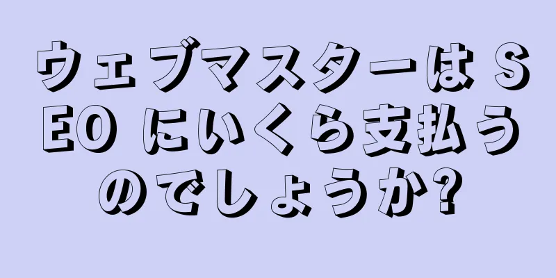 ウェブマスターは SEO にいくら支払うのでしょうか?