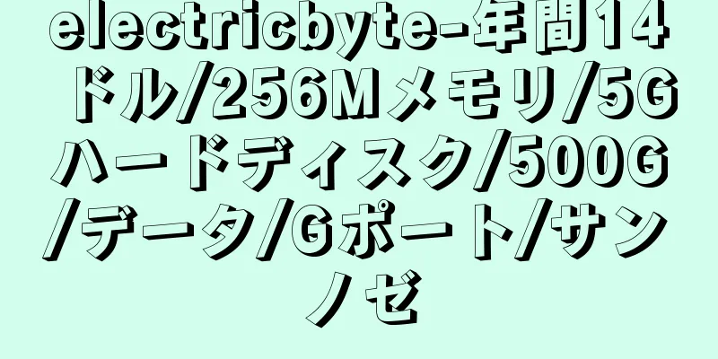 electricbyte-年間14ドル/256Mメモリ/5Gハードディスク/500G/データ/Gポート/サンノゼ