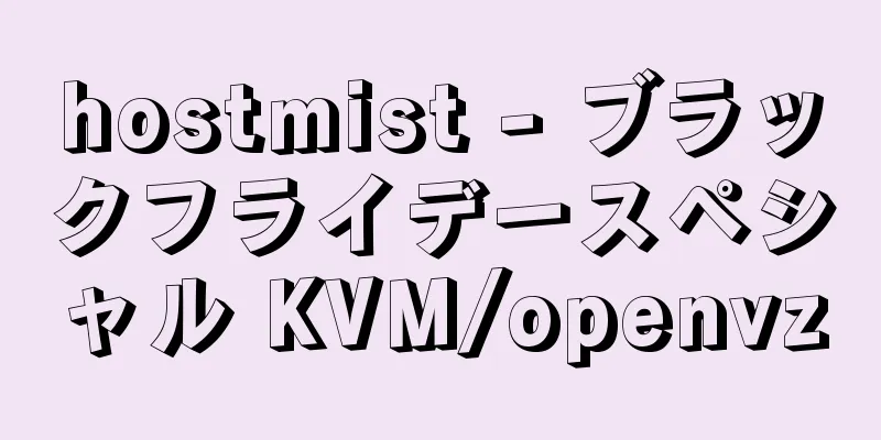 hostmist - ブラックフライデースペシャル KVM/openvz