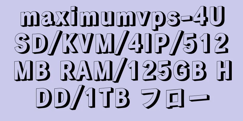 maximumvps-4USD/KVM/4IP/512MB RAM/125GB HDD/1TB フロー