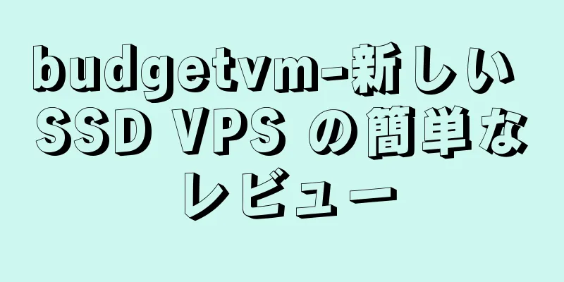 budgetvm-新しい SSD VPS の簡単なレビュー