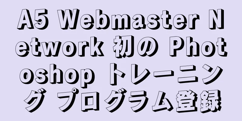 A5 Webmaster Network 初の Photoshop トレーニング プログラム登録