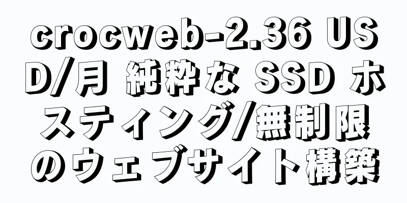 crocweb-2.36 USD/月 純粋な SSD ホスティング/無制限のウェブサイト構築