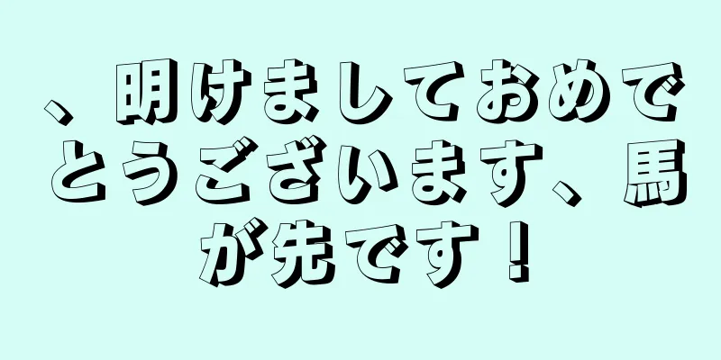 、明けましておめでとうございます、馬が先です！