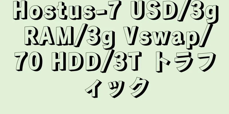 Hostus-7 USD/3g RAM/3g Vswap/70 HDD/3T トラフィック