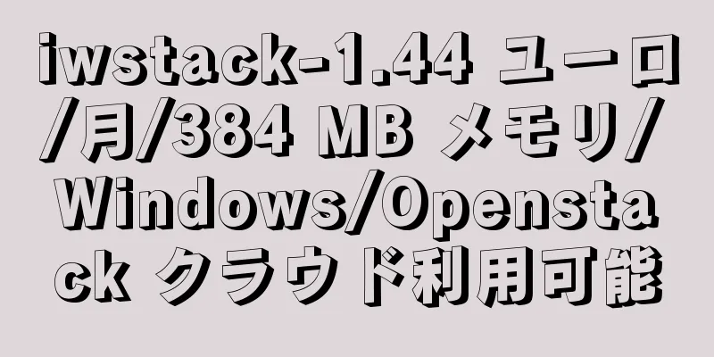 iwstack-1.44 ユーロ/月/384 MB メモリ/Windows/Openstack クラウド利用可能