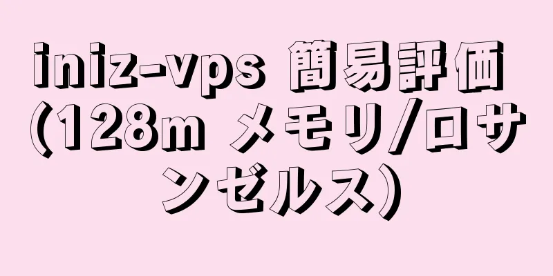 iniz-vps 簡易評価 (128m メモリ/ロサンゼルス)