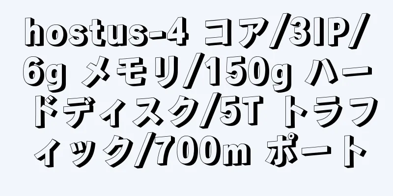 hostus-4 コア/3IP/6g メモリ/150g ハードディスク/5T トラフィック/700m ポート