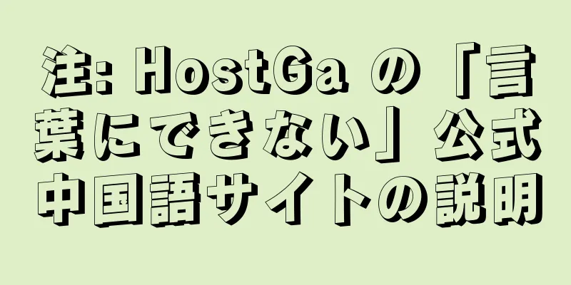 注: HostGa の「言葉にできない」公式中国語サイトの説明