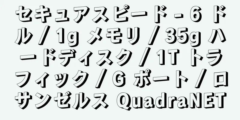 セキュアスピード - 6 ドル / 1g メモリ / 35g ハードディスク / 1T トラフィック / G ポート / ロサンゼルス QuadraNET