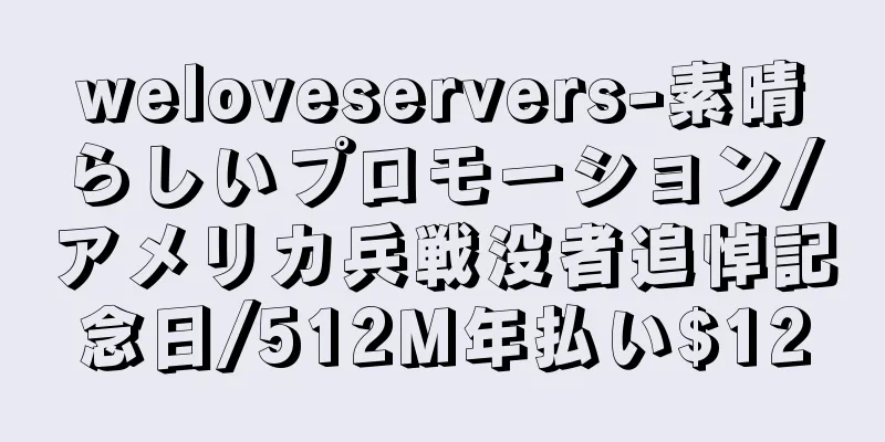 weloveservers-素晴らしいプロモーション/アメリカ兵戦没者追悼記念日/512M年払い$12