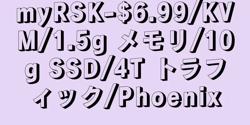 myRSK-$6.99/KVM/1.5g メモリ/10g SSD/4T トラフィック/Phoenix