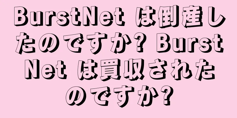 BurstNet は倒産したのですか? BurstNet は買収されたのですか?