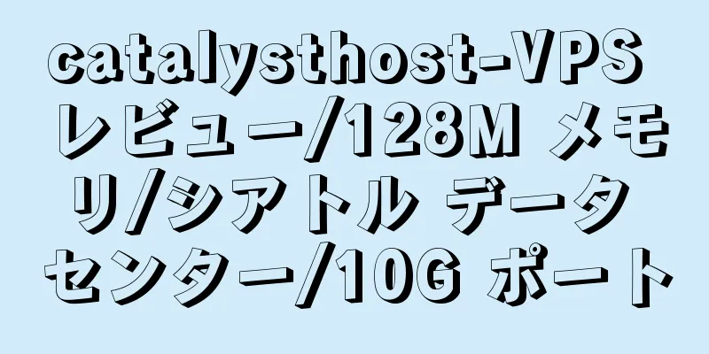 catalysthost-VPS レビュー/128M メモリ/シアトル データ センター/10G ポート