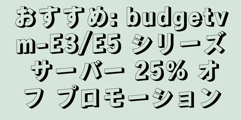 おすすめ: budgetvm-E3/E5 シリーズ サーバー 25% オフ プロモーション