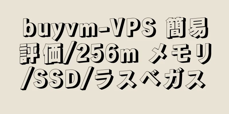 buyvm-VPS 簡易評価/256m メモリ/SSD/ラスベガス