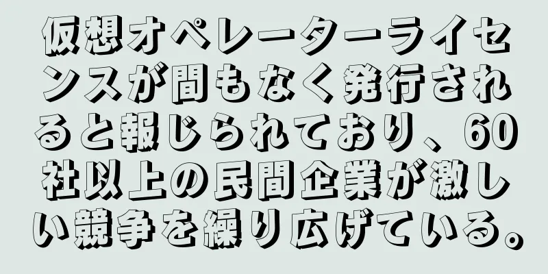 仮想オペレーターライセンスが間もなく発行されると報じられており、60社以上の民間企業が激しい競争を繰り広げている。