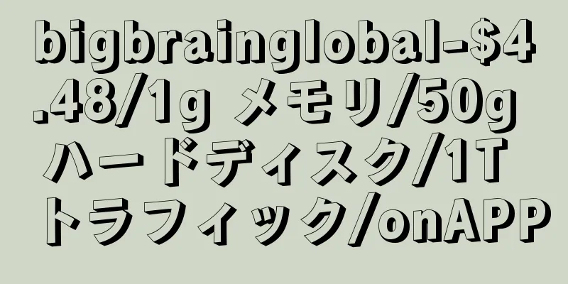 bigbrainglobal-$4.48/1g メモリ/50g ハードディスク/1T トラフィック/onAPP