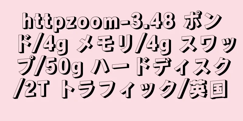 httpzoom-3.48 ポンド/4g メモリ/4g スワップ/50g ハードディスク/2T トラフィック/英国