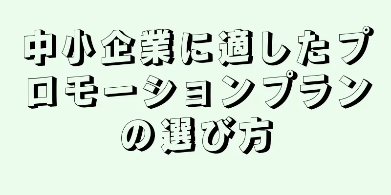 中小企業に適したプロモーションプランの選び方