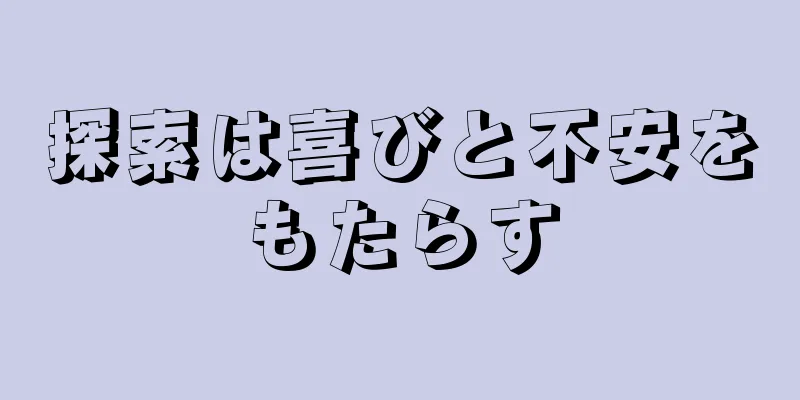 探索は喜びと不安をもたらす