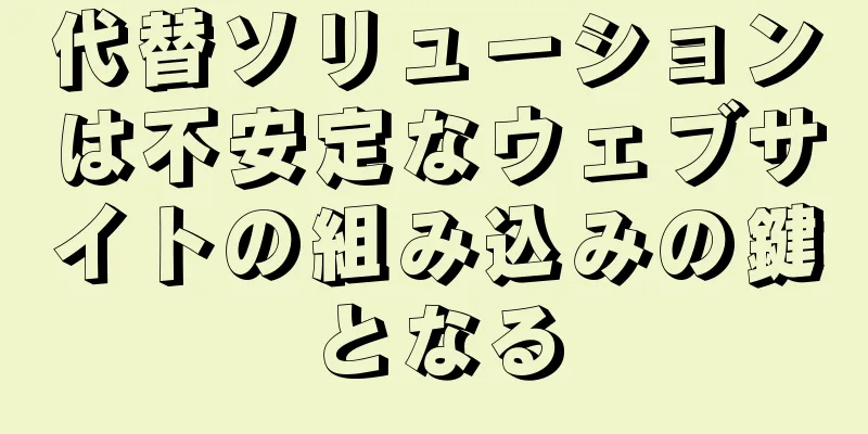代替ソリューションは不安定なウェブサイトの組み込みの鍵となる