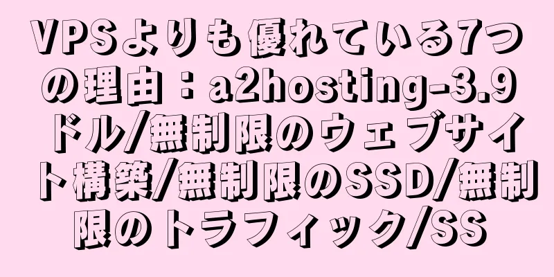 VPSよりも優れている7つの理由：a2hosting-3.9ドル/無制限のウェブサイト構築/無制限のSSD/無制限のトラフィック/SS