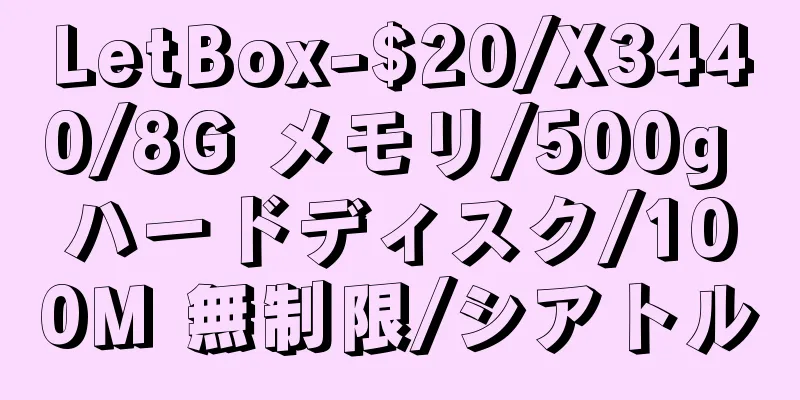 LetBox-$20/X3440/8G メモリ/500g ハードディスク/100M 無制限/シアトル