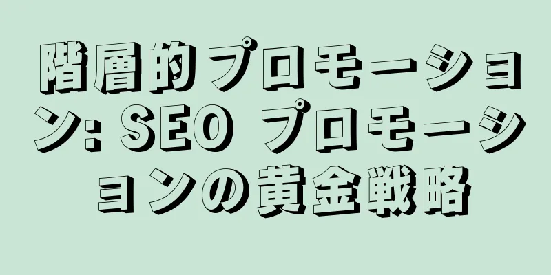 階層的プロモーション: SEO プロモーションの黄金戦略