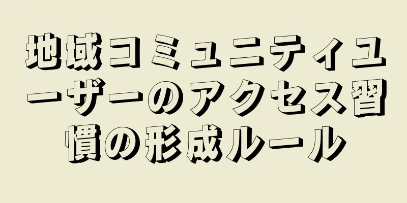 地域コミュニティユーザーのアクセス習慣の形成ルール