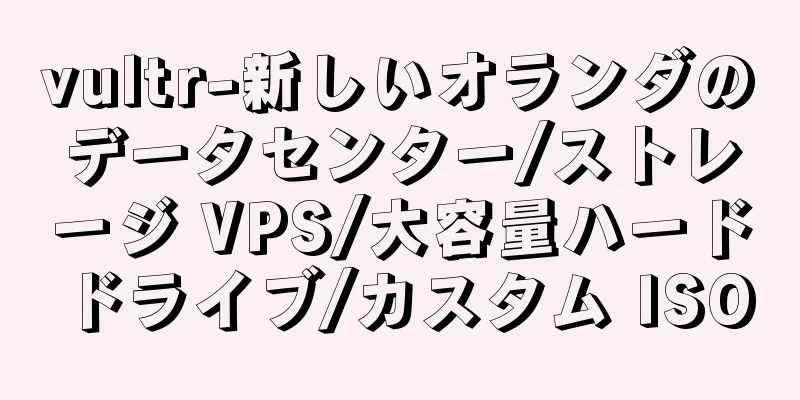 vultr-新しいオランダのデータセンター/ストレージ VPS/大容量ハードドライブ/カスタム ISO
