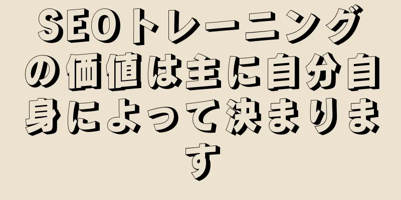 SEOトレーニングの価値は主に自分自身によって決まります