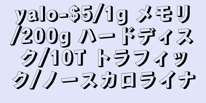 yalo-$5/1g メモリ/200g ハードディスク/10T トラフィック/ノースカロライナ